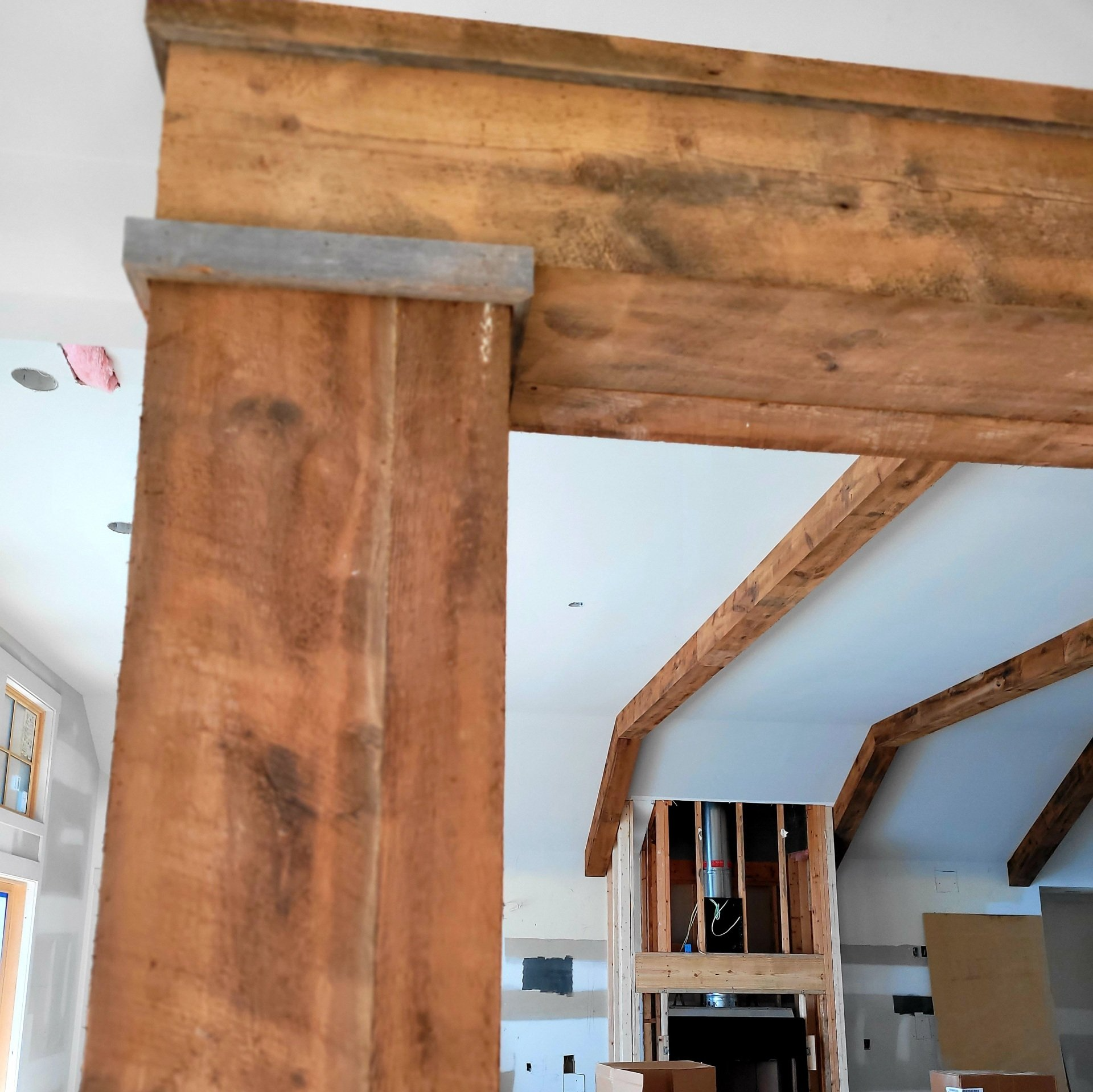 reclaimed wood beams