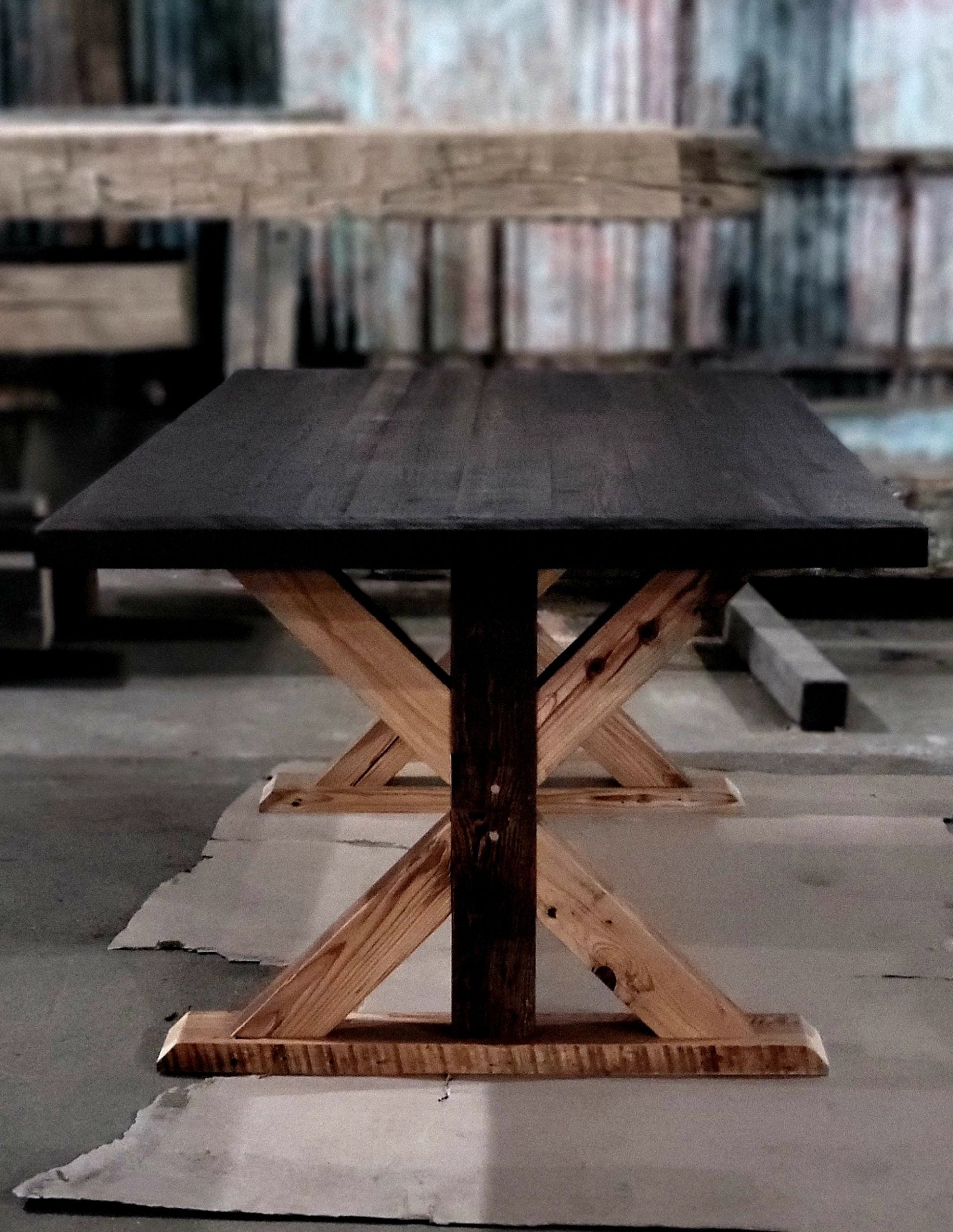 farmhouse table reclaimed barn wood