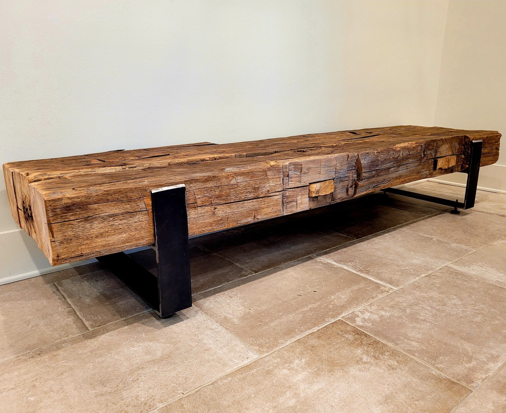hand hewn beam table