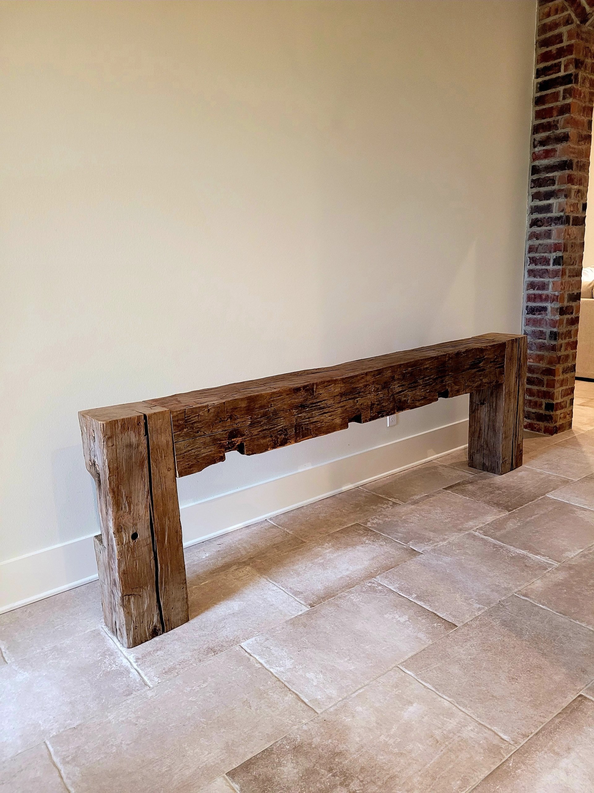 hand hewn beam table