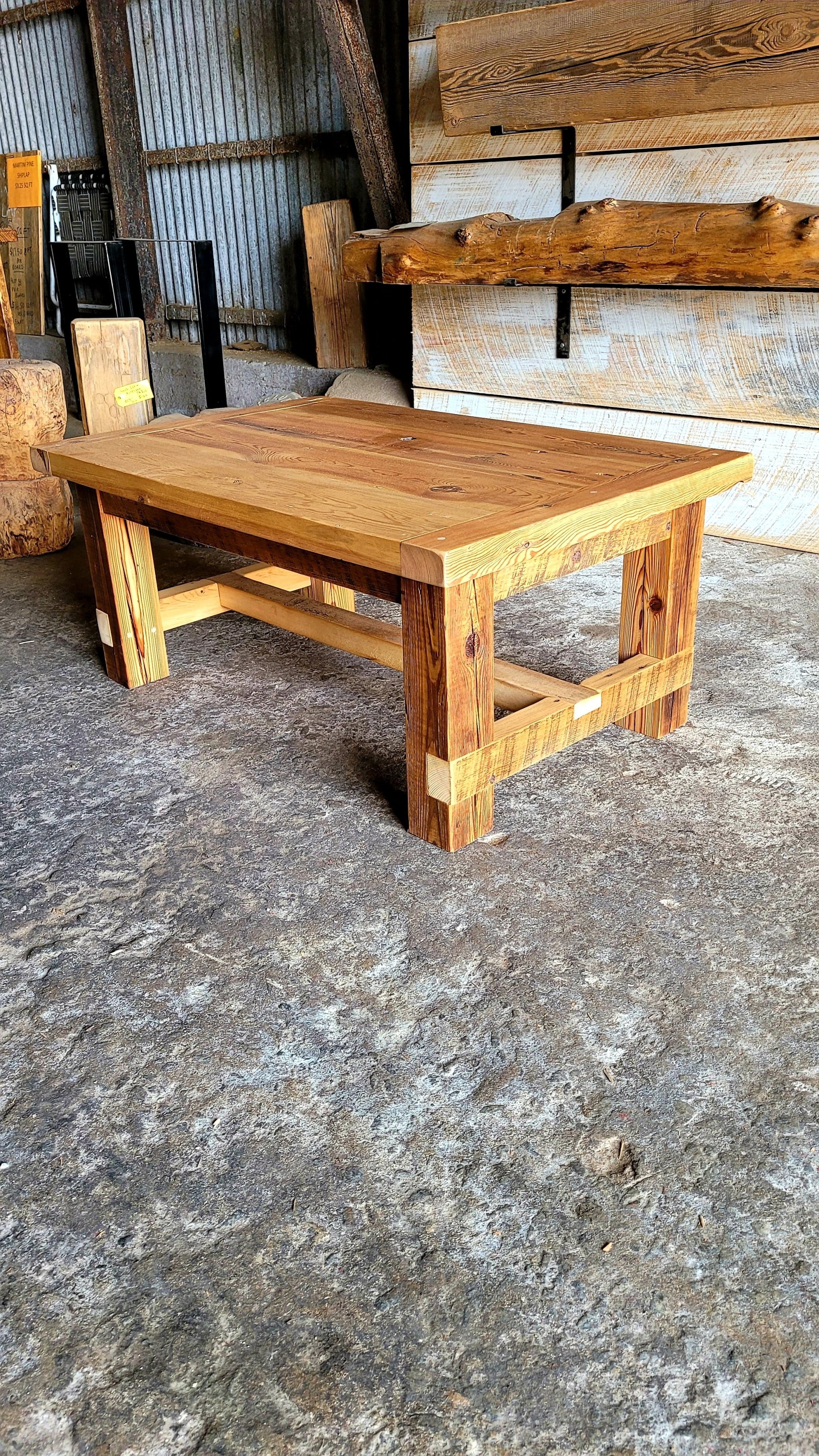 reclaimed wood coffee table