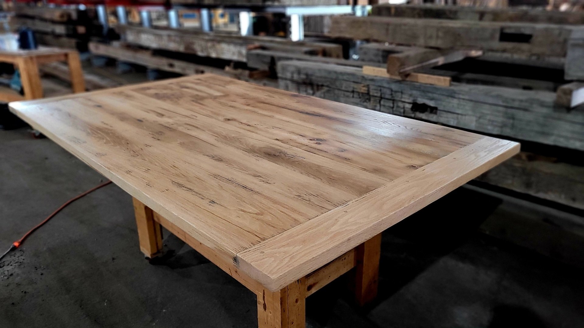 white oak farm table