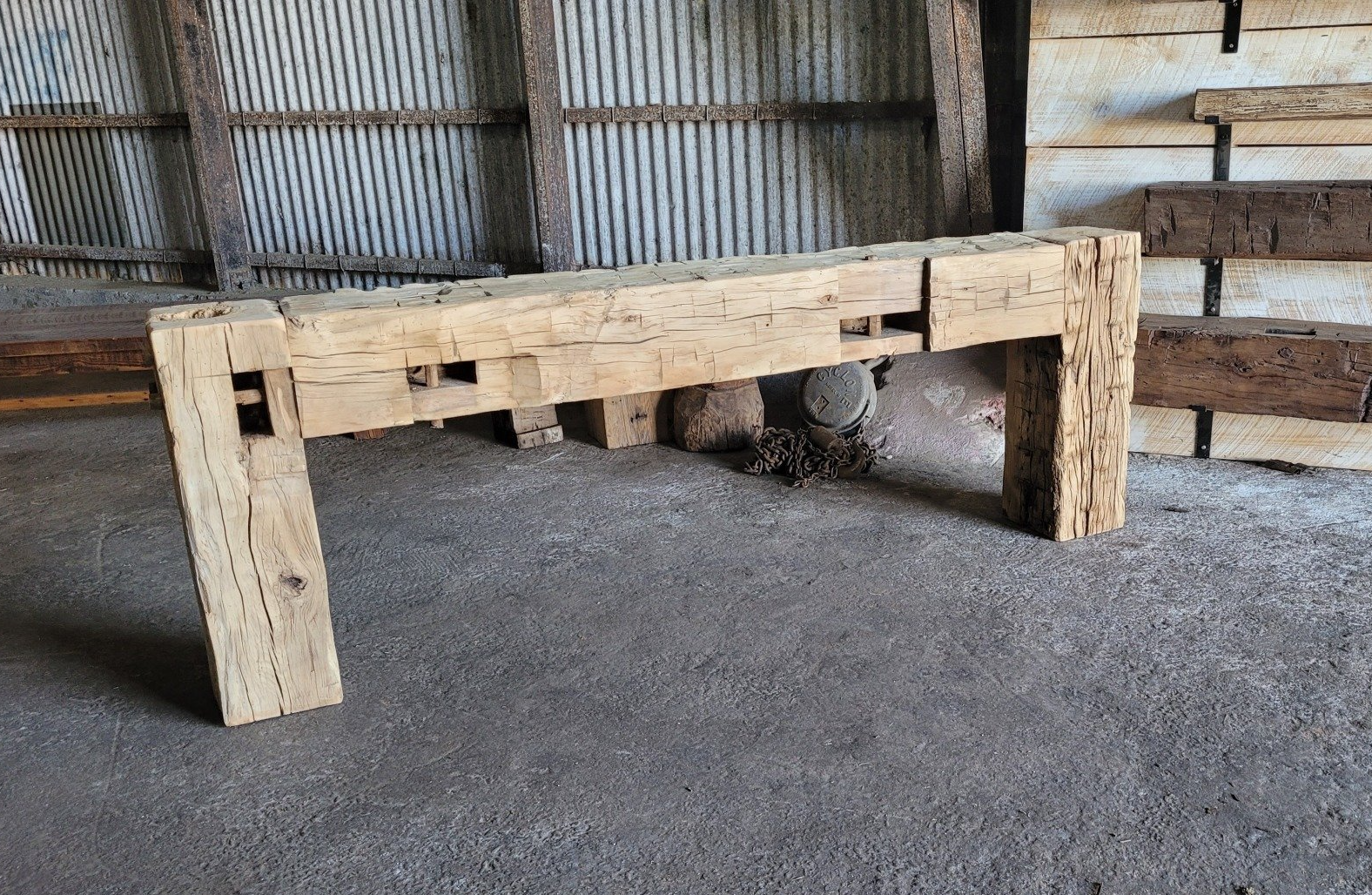 Hand Hewn Beam Table