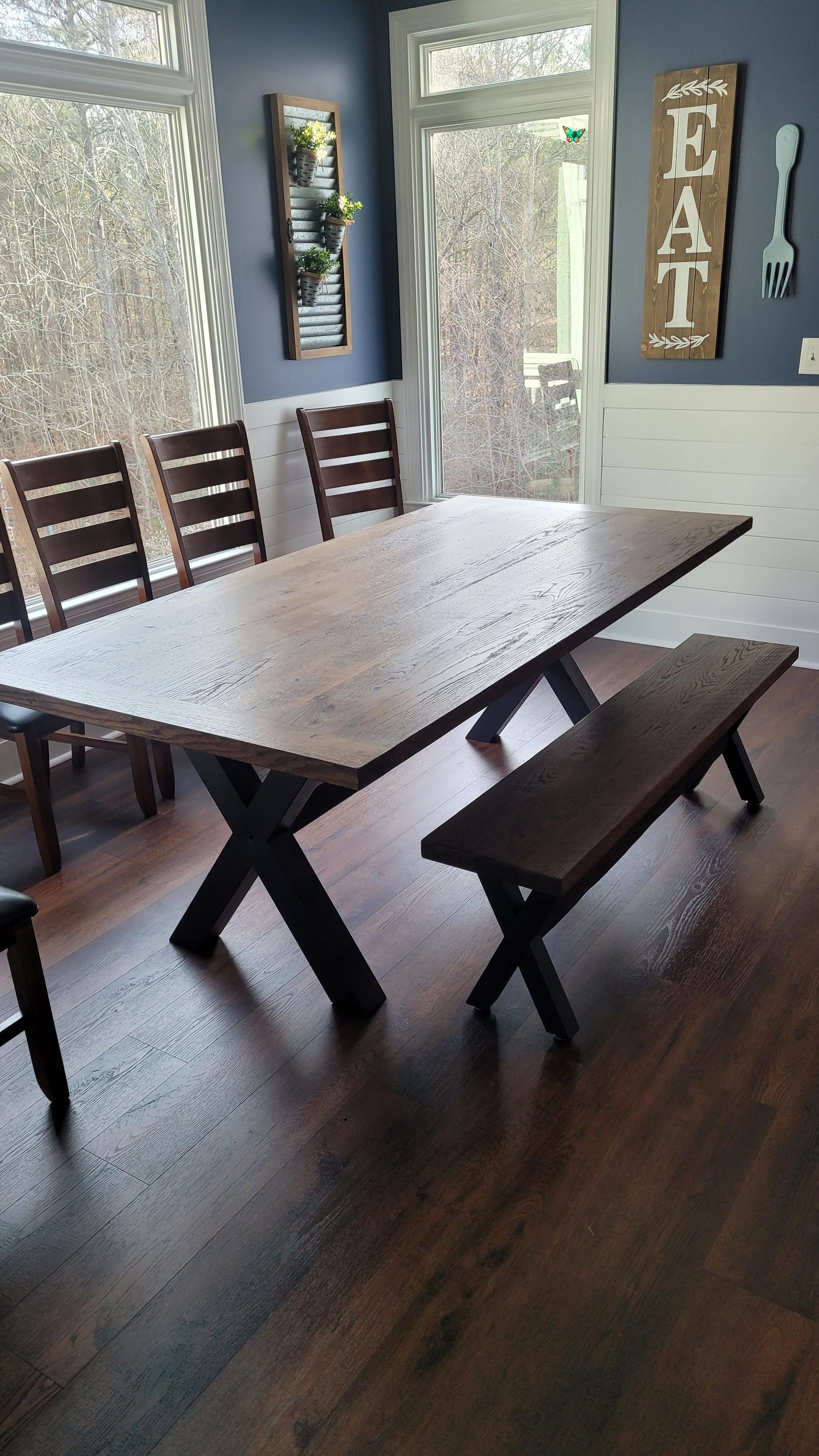 Reclaimed oak farmhouse table