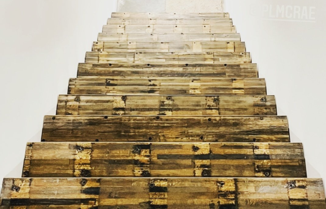 reclaimed wood  cargo flooring stair treds