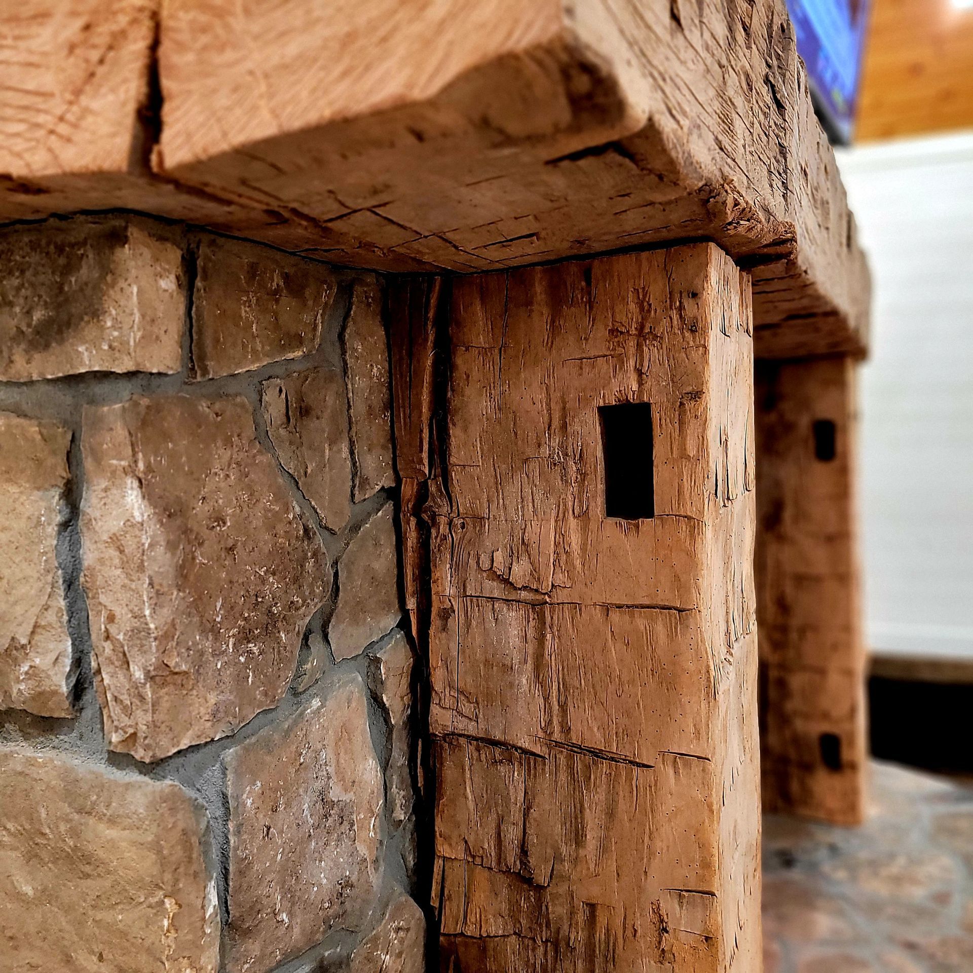 Hand Hewn beams