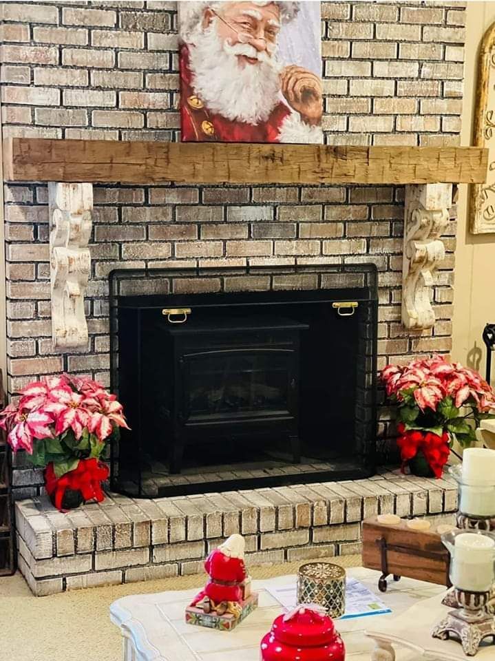 Hand Hewn Mantel