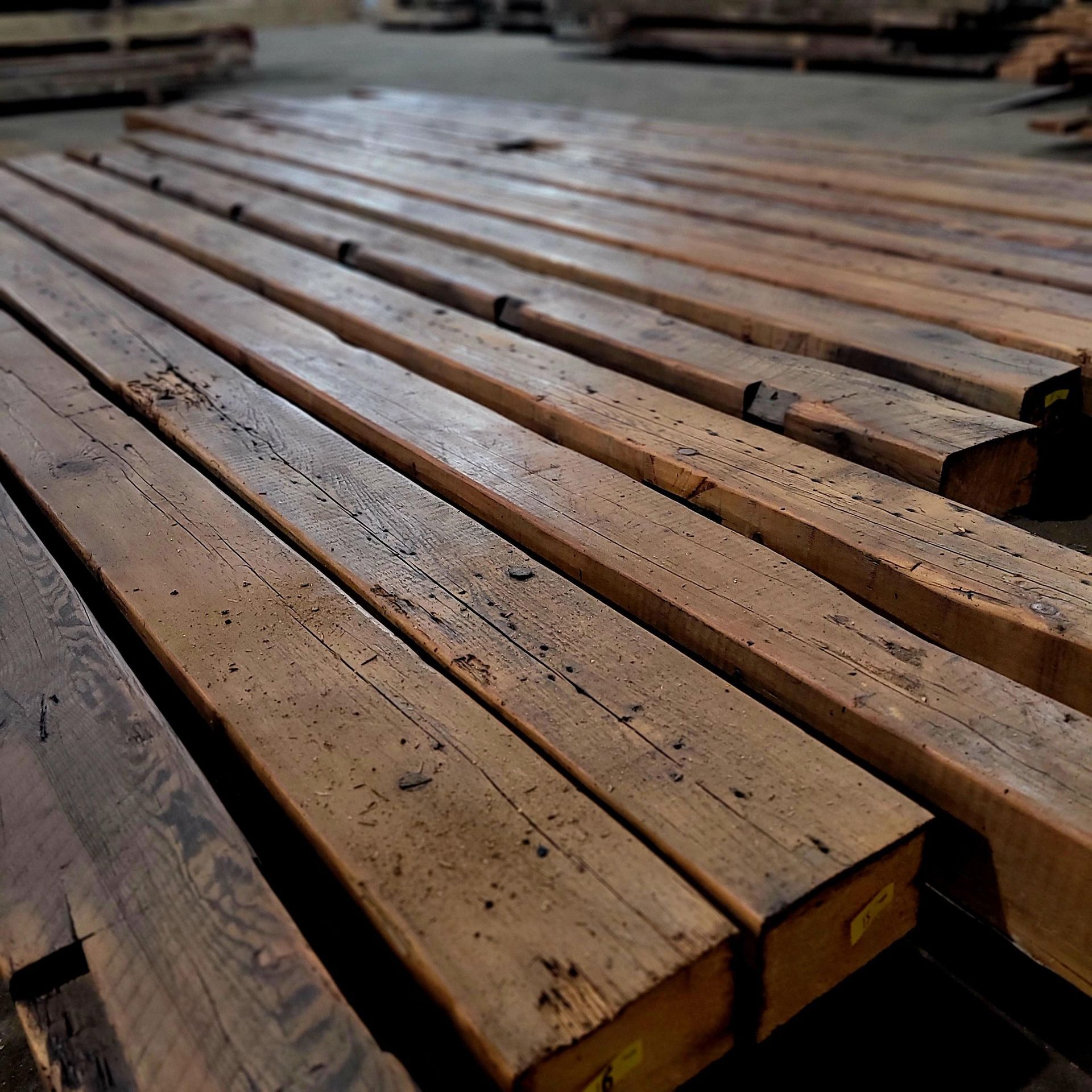 Hand hewn beam cleaned and sanded - light brown wax