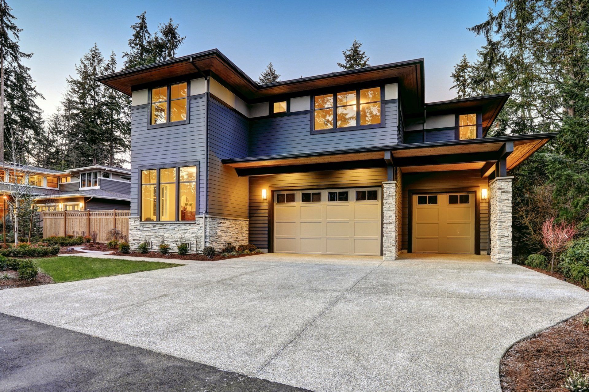 Modern house with paint job