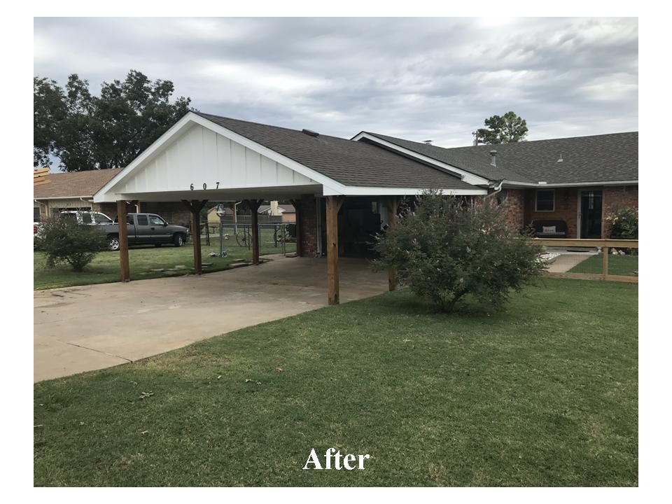 Building carport finished