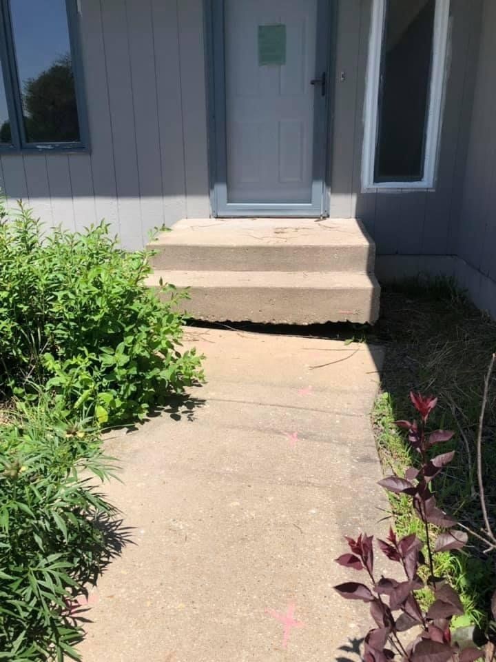Before Fixing the Front Porch and Sidewalk — Rockford, IL — Northern Illinois Concrete Lifting