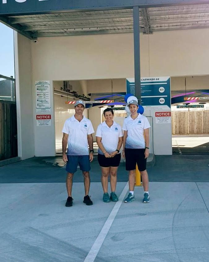 3 People Standing In Front Of A Carwash— Carwash 44 In Caboolture, QLD