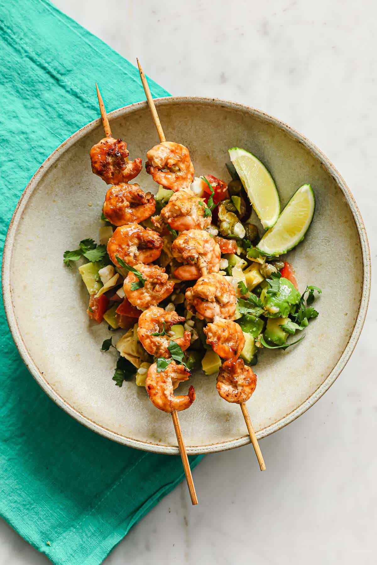 Prawn Kebabs with Chilli Lime Sauce