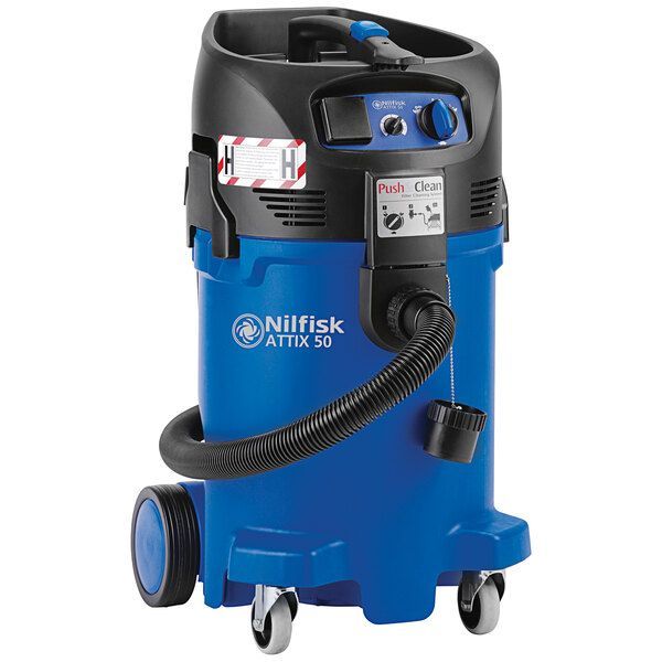 A black submersible pump with a handle on a white background.