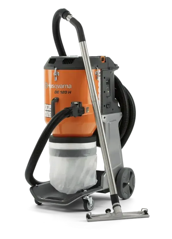 A black submersible pump with a handle on a white background.