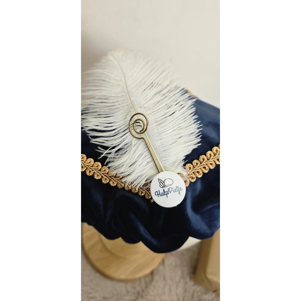 Luxe pietenmuts (met naam) | blauw