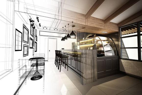 progetto per l'arredamento di un negozio