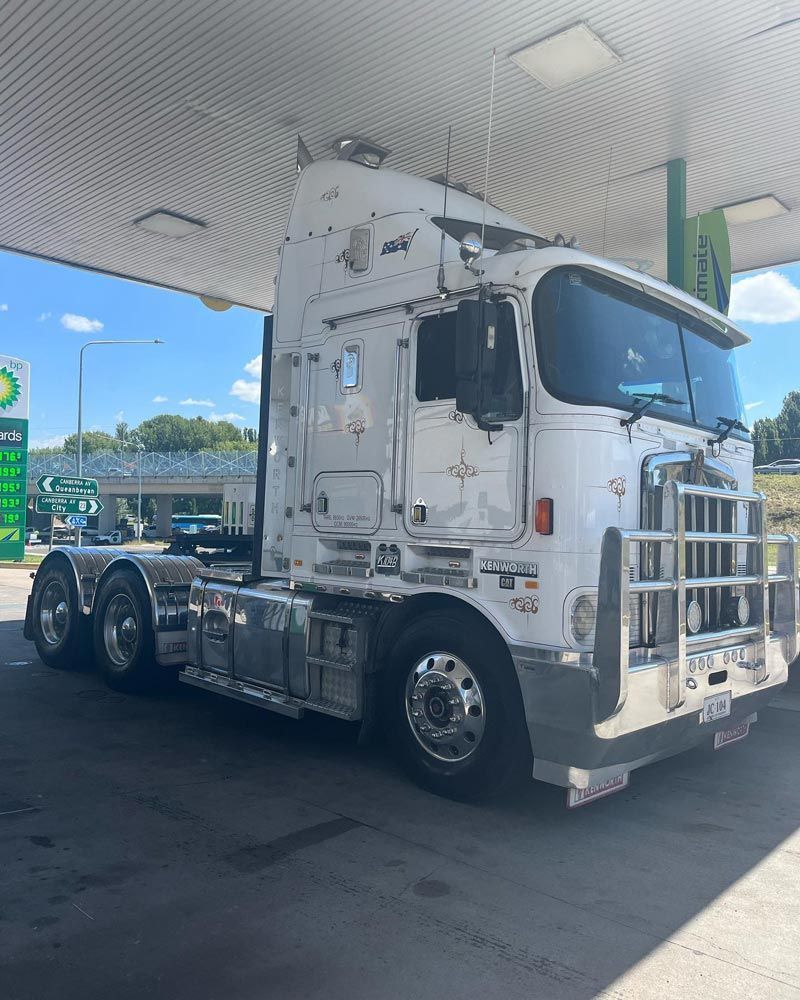 Side View of the Service Truck — Joe Camilleri Transport in Fyshwick, ACT