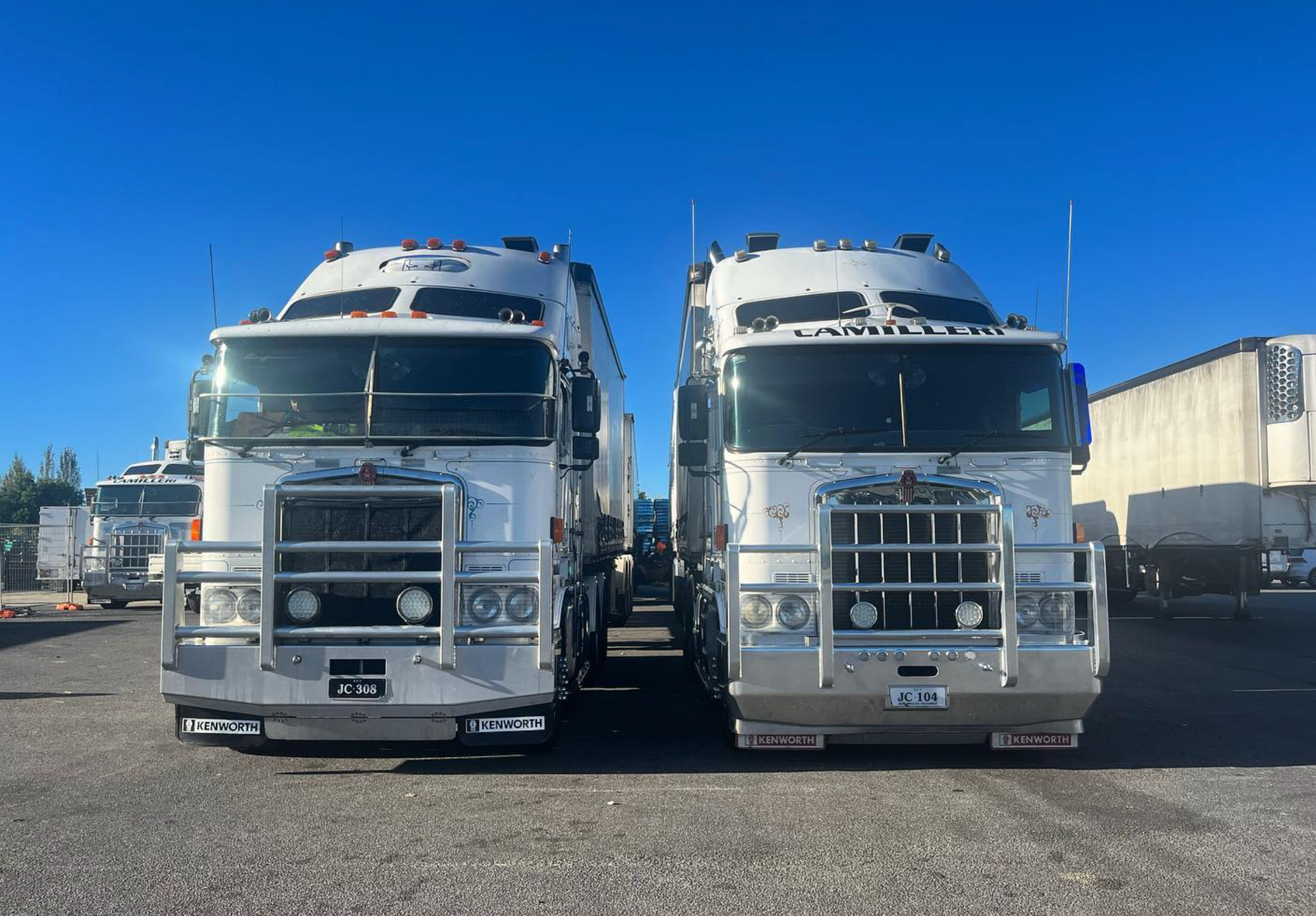 Driving a Container Truck on a Highway With Heavy Load — Joe Camilleri Transport in Fyshwick, ACT