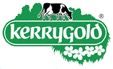 Kerrygold-Logo: Grünes Oval mit Markennamen, Kuhsilhouette und floralen Akzenten.