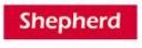Auf einem roten rechteckigen Knopf steht in weißen Buchstaben „Shepherd“.