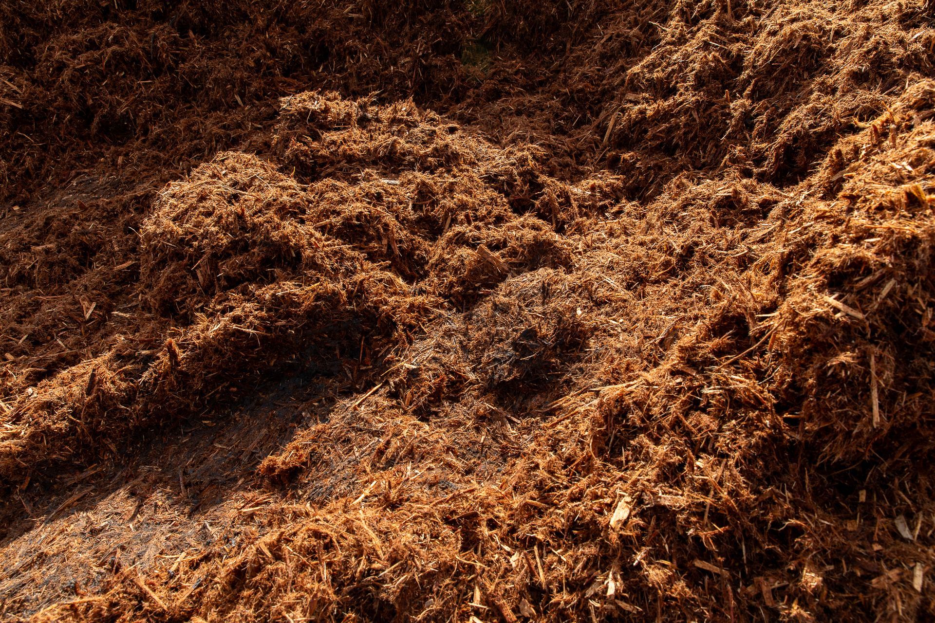 A close up of a pile of brown dirt