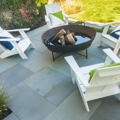 backyard patio and firepit