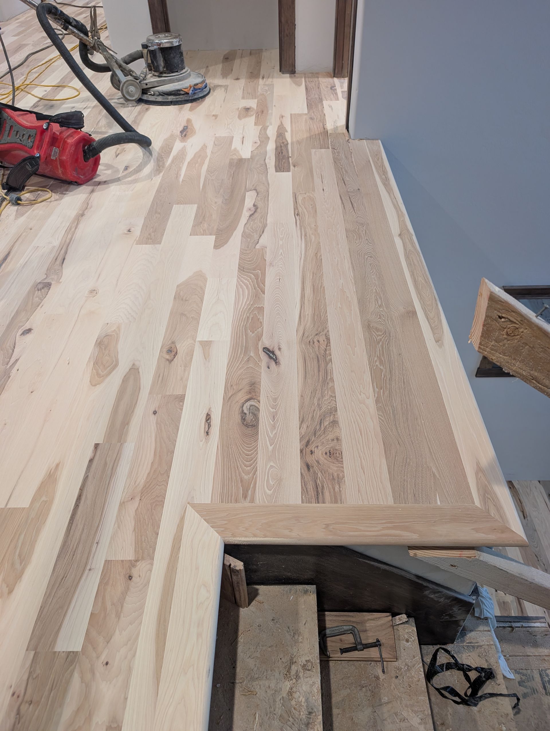 New hardwood floor installation in a Southern Oregon home by Mauck Hardwood Floors.