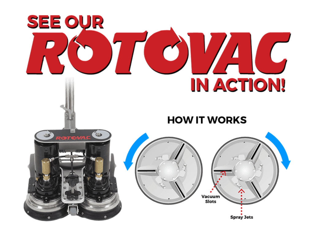 A picture of a rotovac in action and how it works.