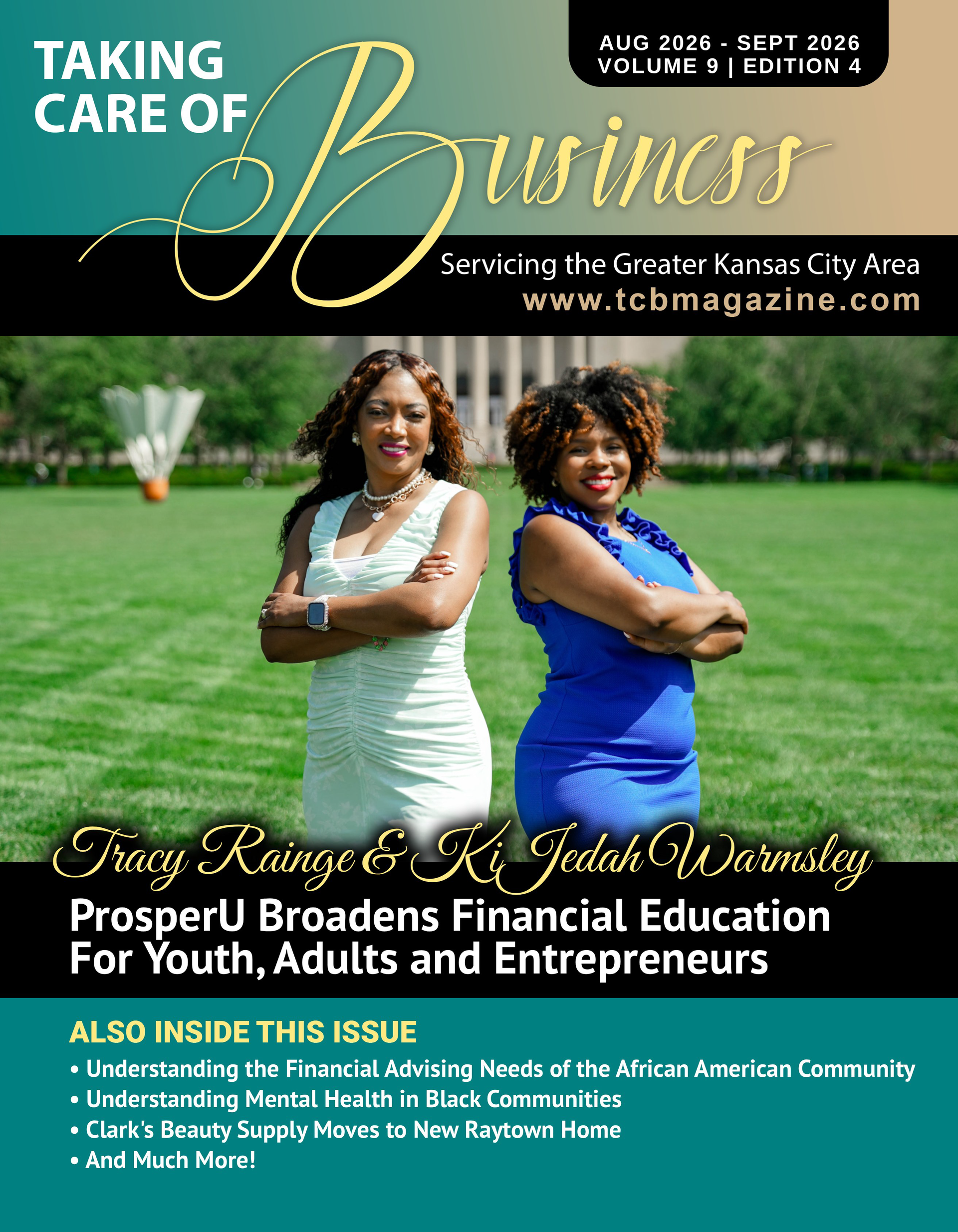 Magazine cover featuring two people, and from