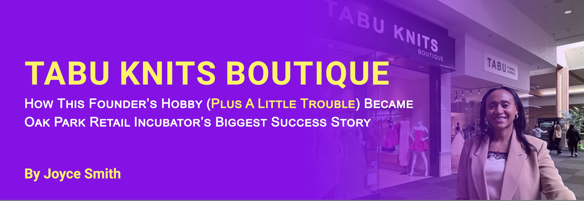 A purple banner featuring