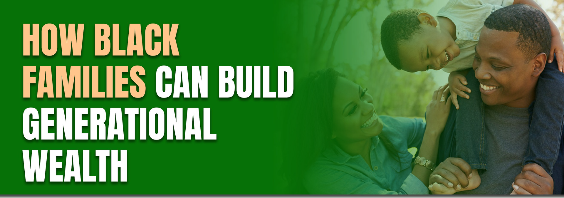A green banner with the text 