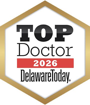 It is a badge that says top doctor 2022 delaware today.