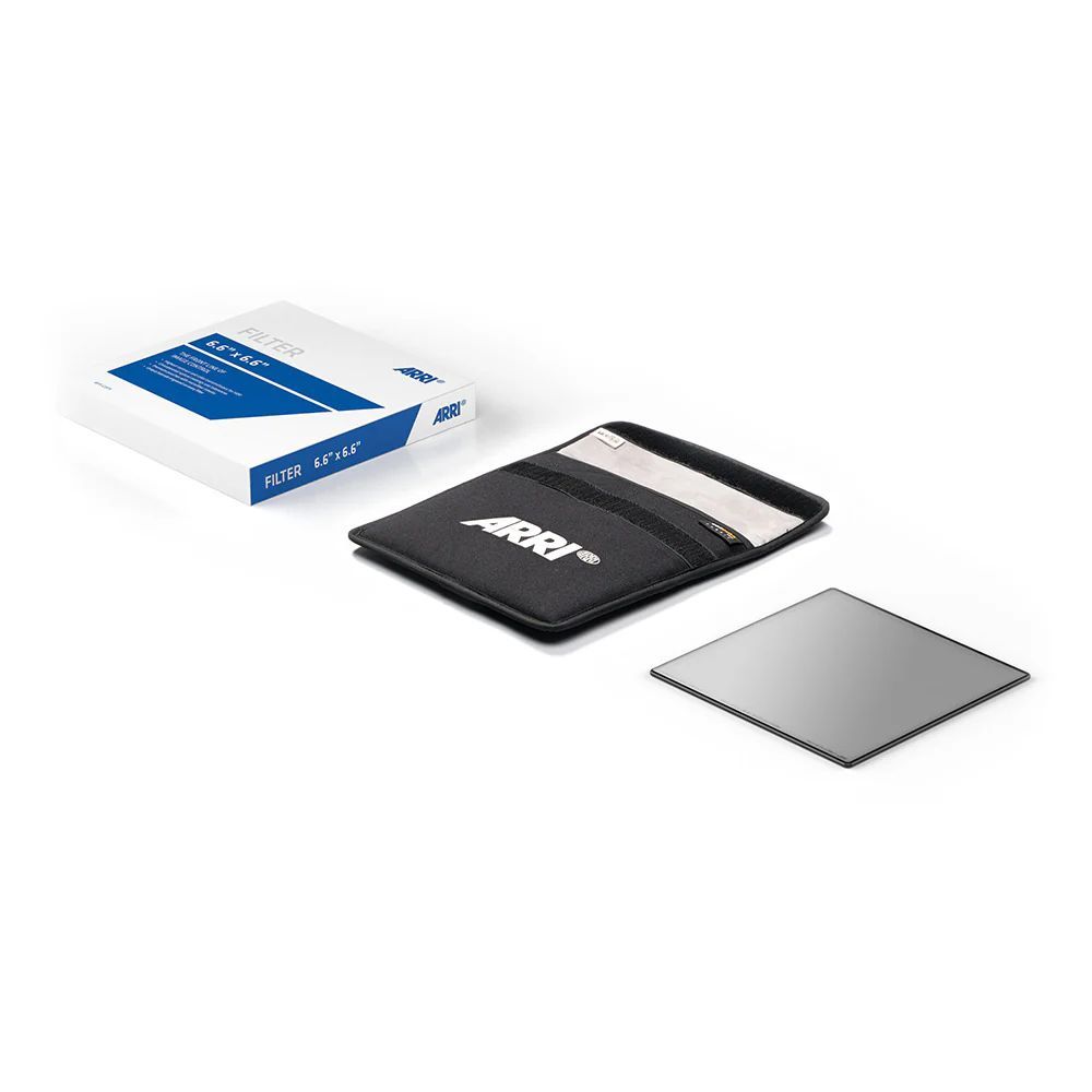 ARRI camera filter set: filter, pouch, and box.