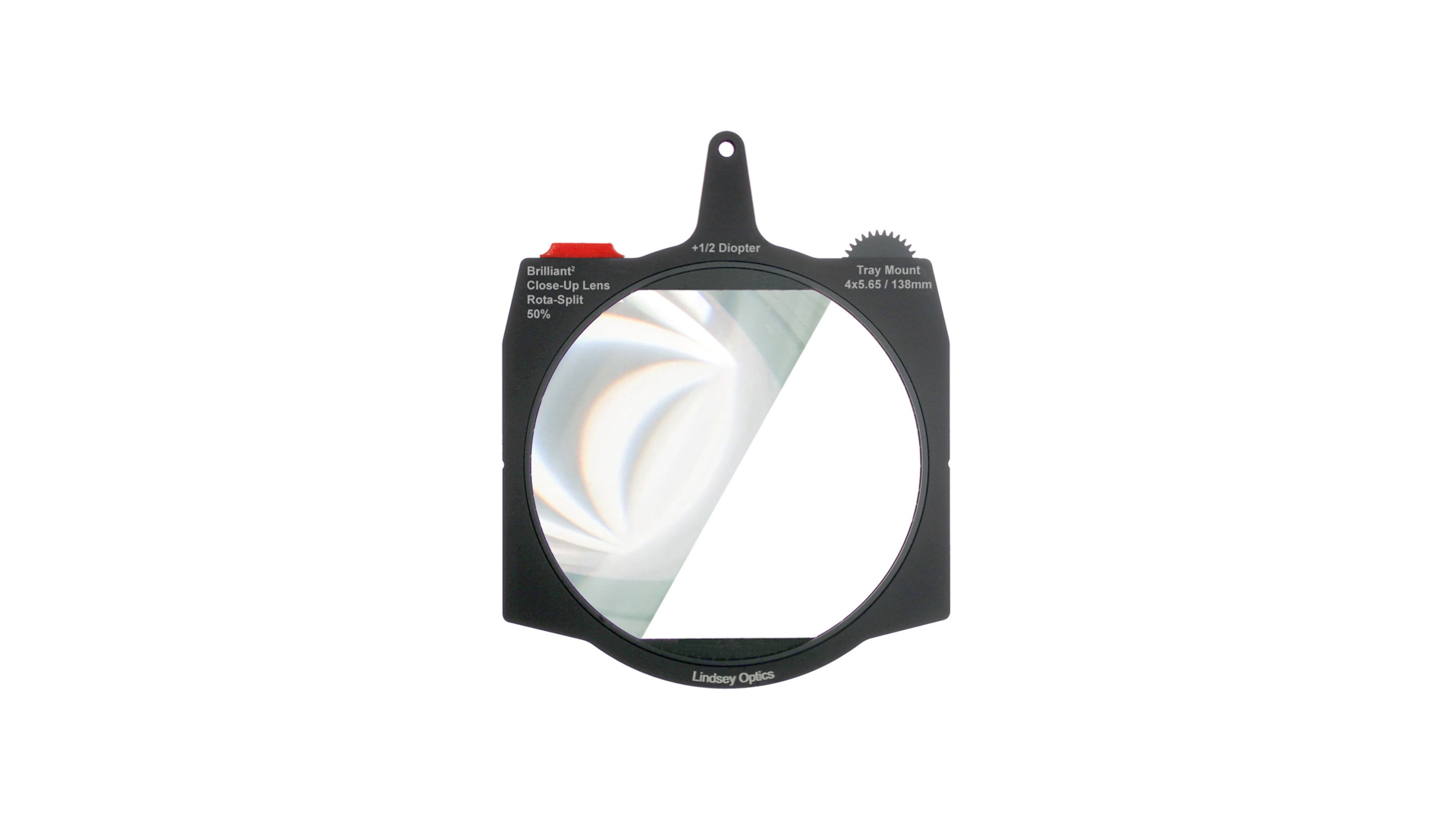 Graduated neutral density filter, black, with a clear and dark section, for photography.