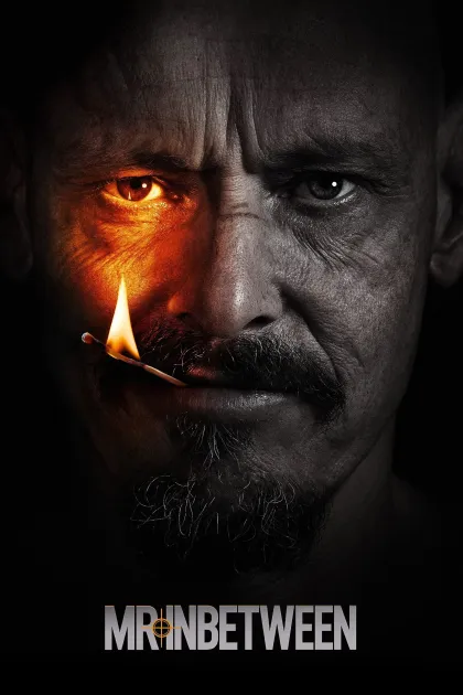 Man's face split in half: one side illuminated by a lit match, the other in shadow. The title