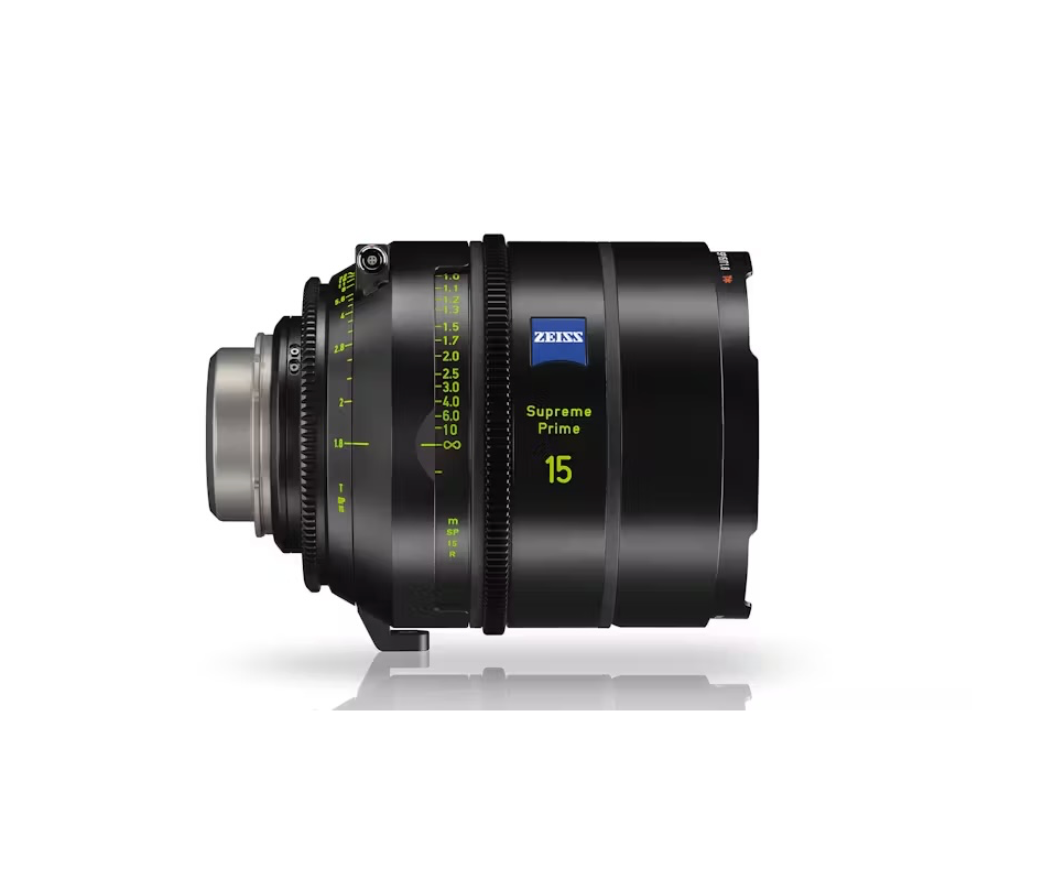 A set of six black and silver camera lenses on a white background.