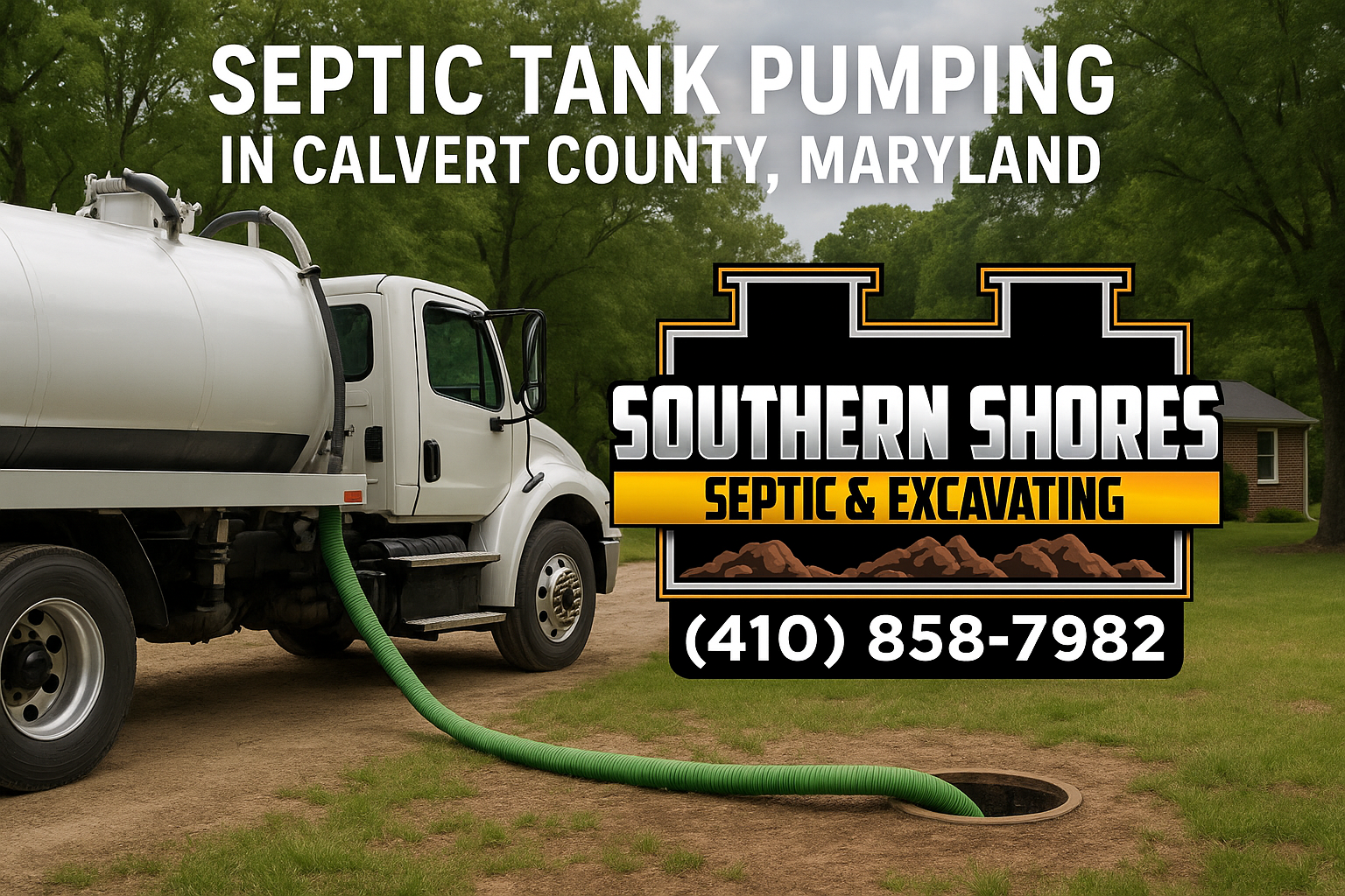 Southern shores septic tank pumping in calvert county maryland