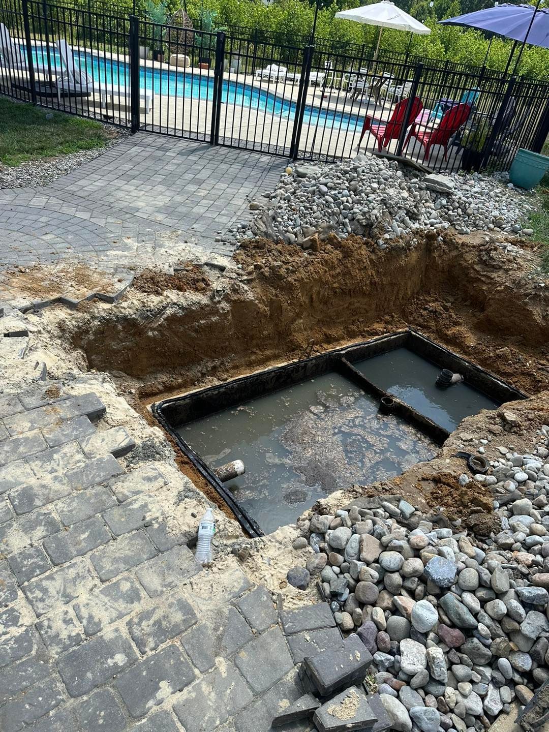 septic system exposed