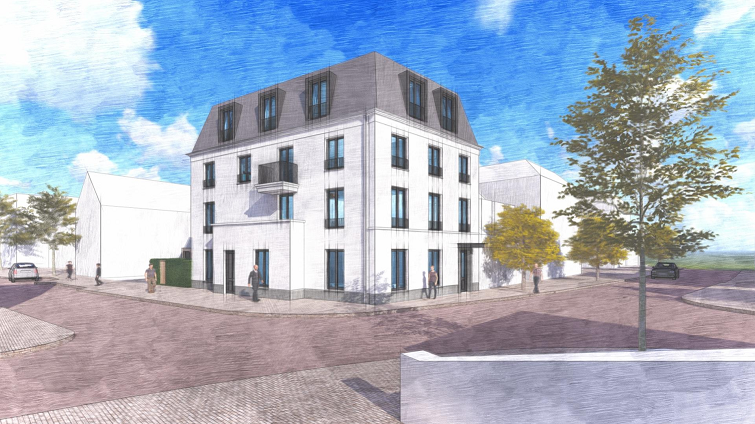 Nieuwbouw appartementen aan de Markt te Prinsenbeek