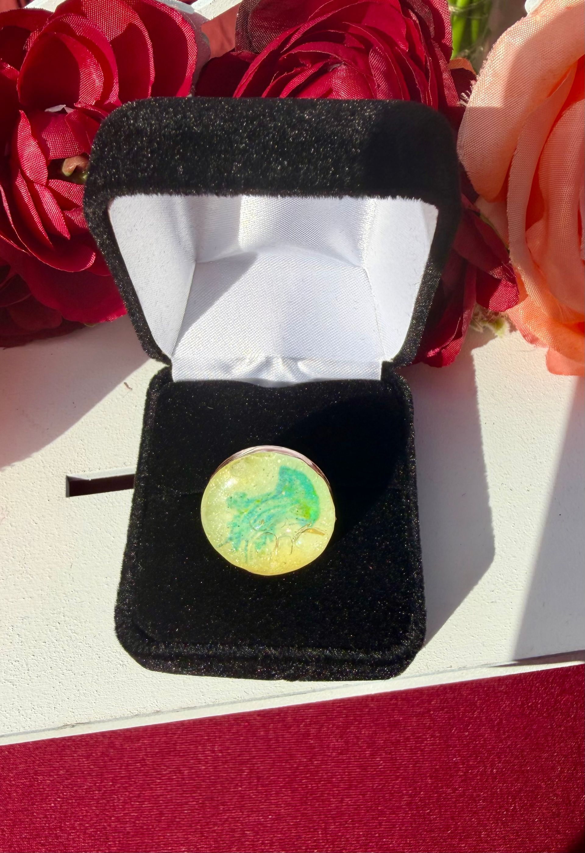 Size 6 Sterling Silver Ring With Jellyfish Decal