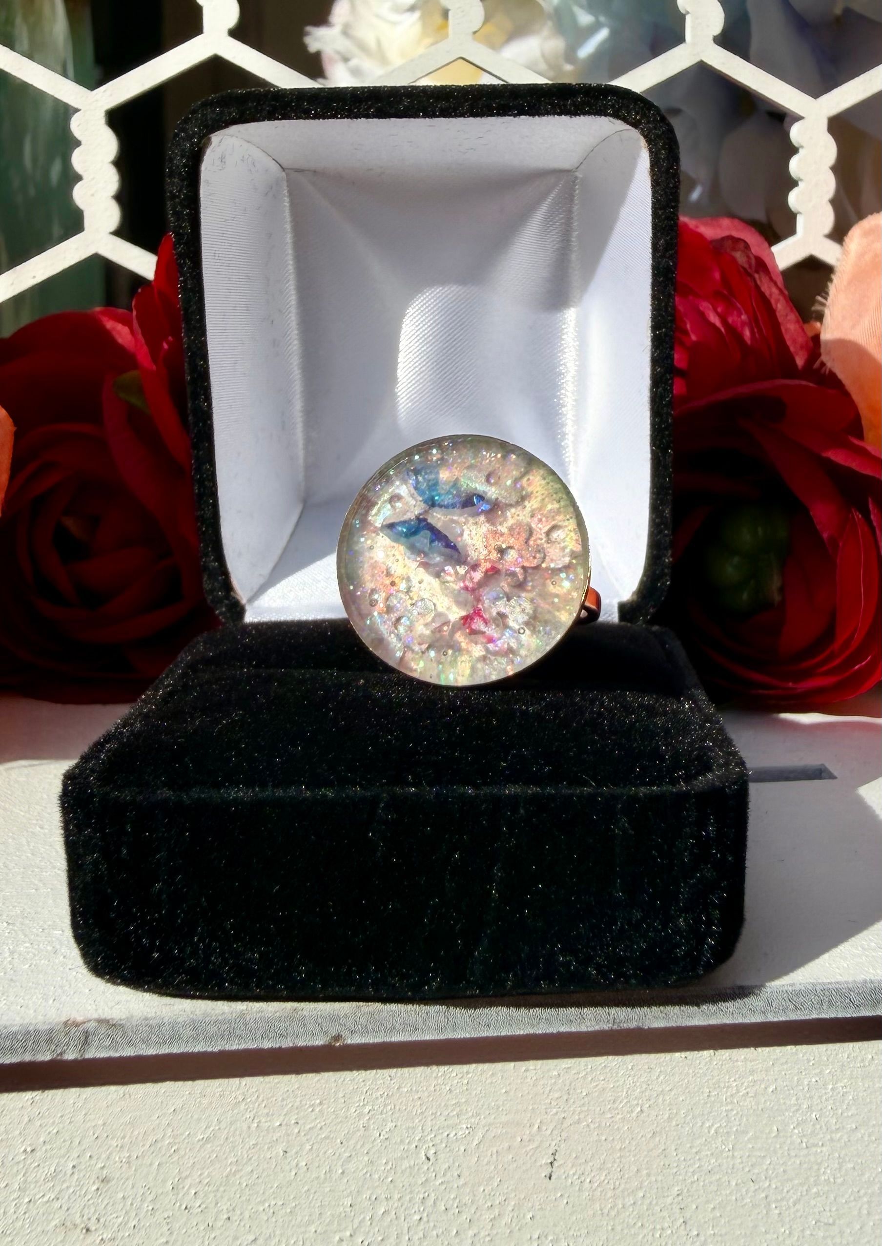 Size 7 Sterling Silver Ring With Butterfly Embellishements