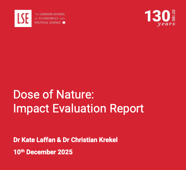 LSE Report Front Cover - Dose of Nature Impact Evaluation Report 2025
