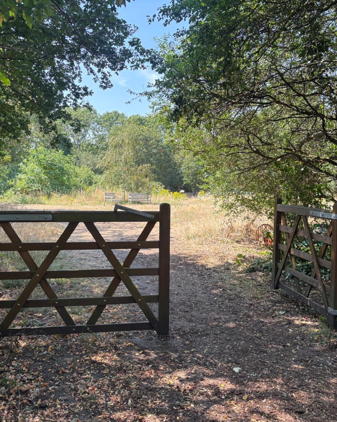 Entrance gate to Pensford field in Kew