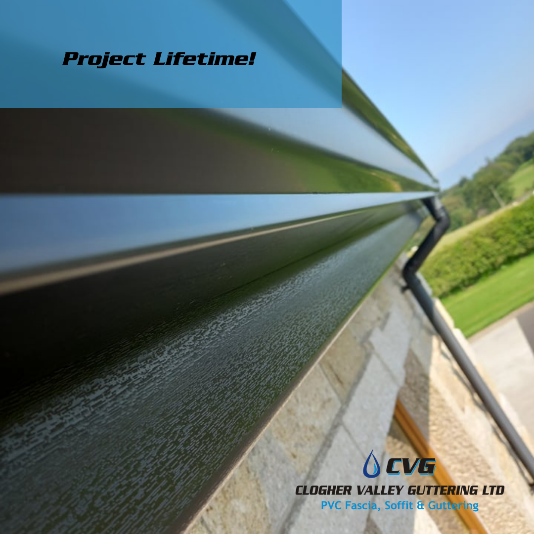 residential roofline with guttering system on  home in County Tyrone