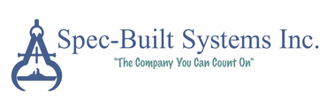Spec-Built Systems Inc. logo with blue stylized tower icon and company name plus tagline “The Company You Can Count On”