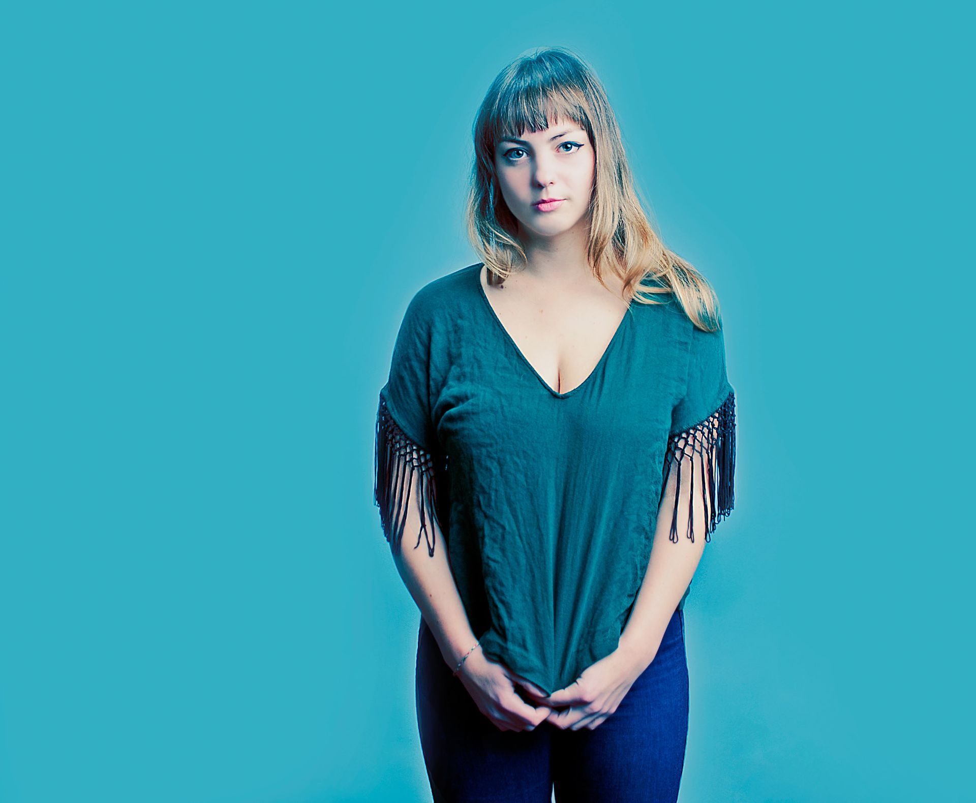 Angel Olsen studio photo shoot, Asheville, NC
