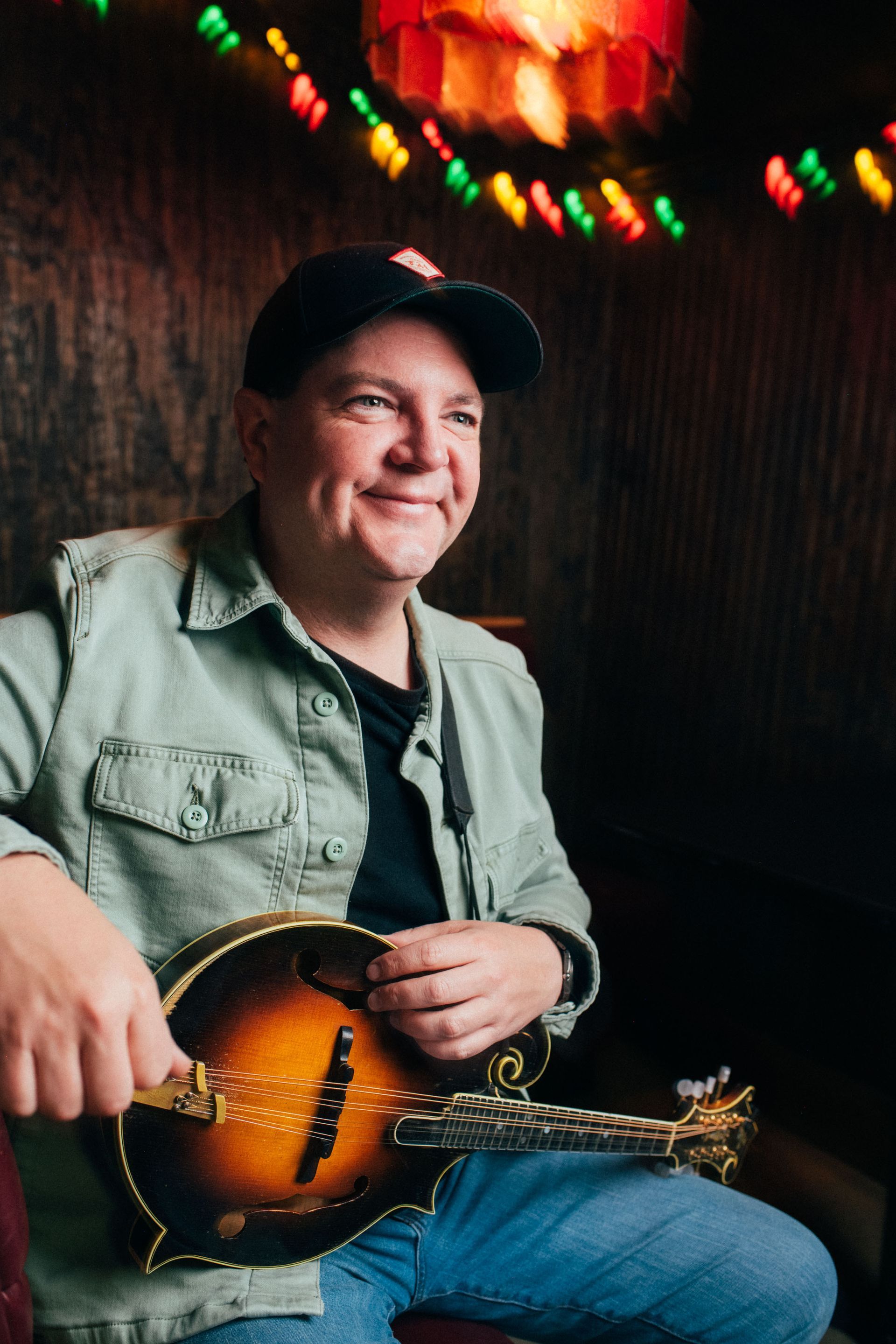 Nashville bluegrass musician Ashby Frank photographed in Asheville by music photographer Sandlin Gaither for album cover artwork