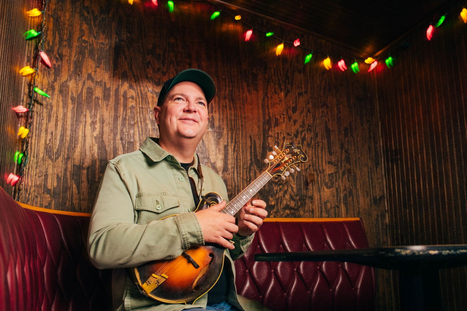 Nashville bluegrass musician Ashby Frank in Asheville, photographed by Sandlin Gaither 