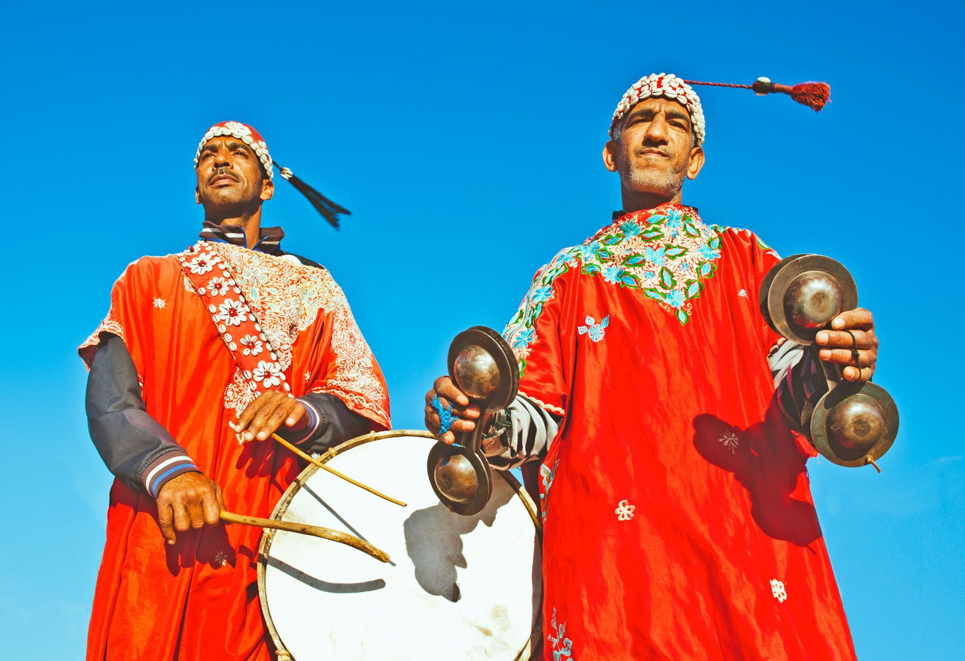 Street musicians in Marrakech — Morocco travel photography portfolio.